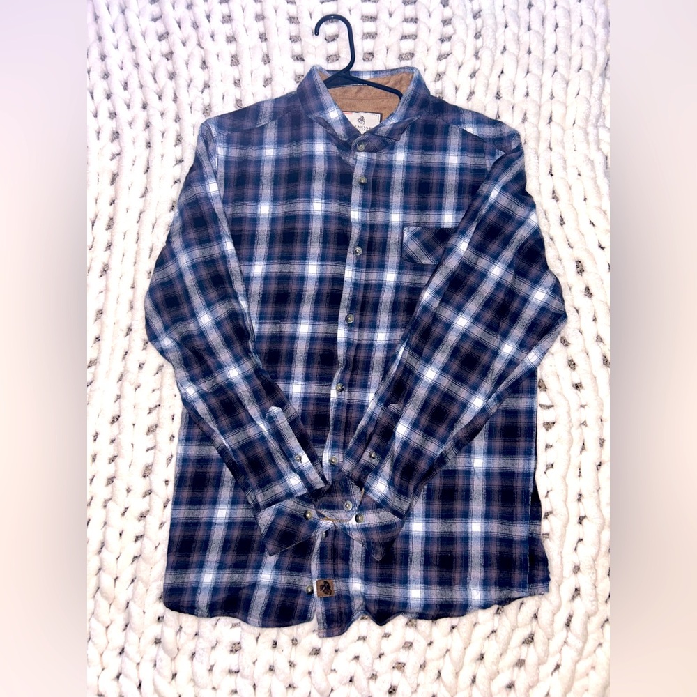 Men’s Blue Button Up Flannel
